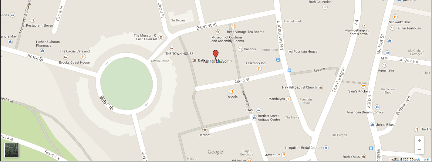 巴斯时装博物馆位置地图